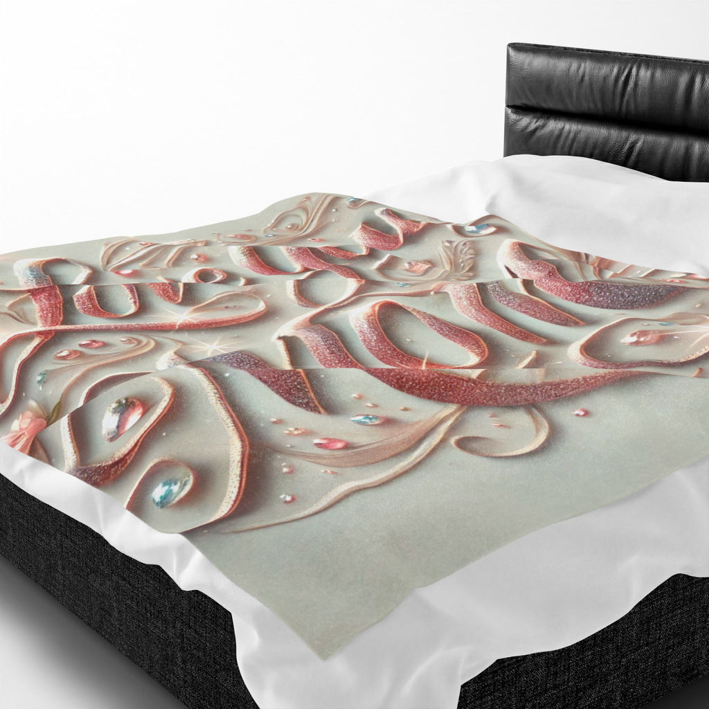 Love You Mom - Velveteen Plush Blanket