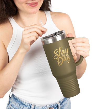 "Slay All Day" - Insulated Travel Mug, 40oz