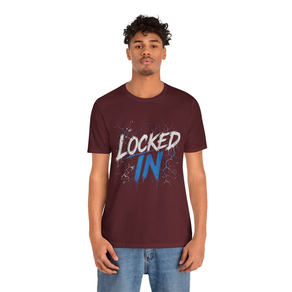 Locked In (Blue) - Jersey Short Sleeve Tee