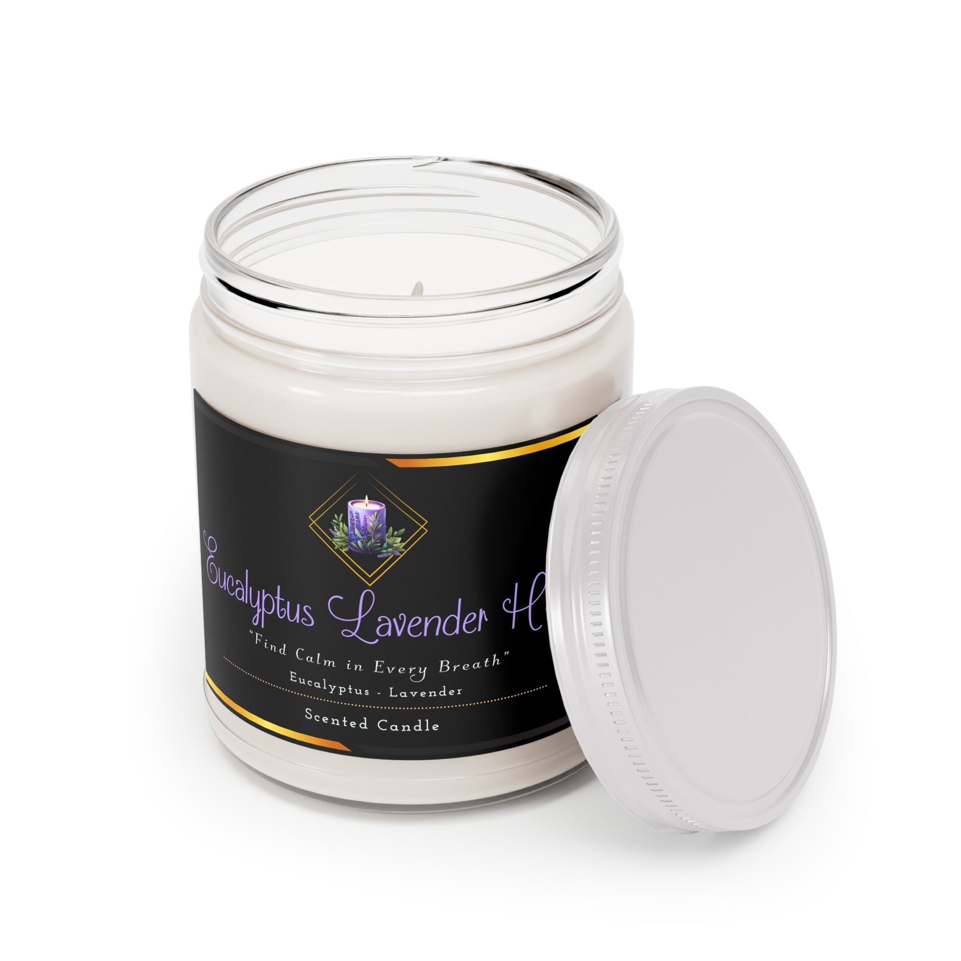 Eucalyptus Lavender Herb - Scented Candles, 9oz - Creatively Designed Shop