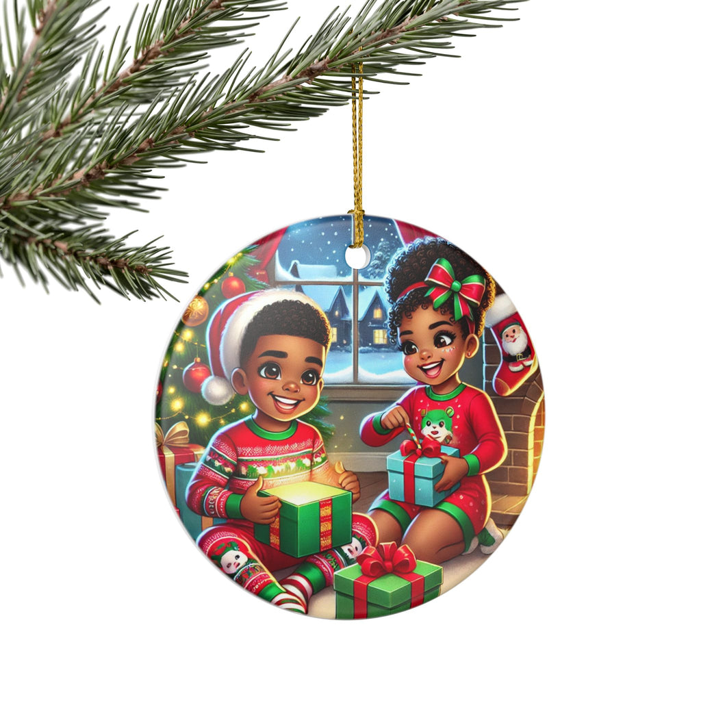 Christmas Joy  - Ceramic Decoration Ornament, (1pc)