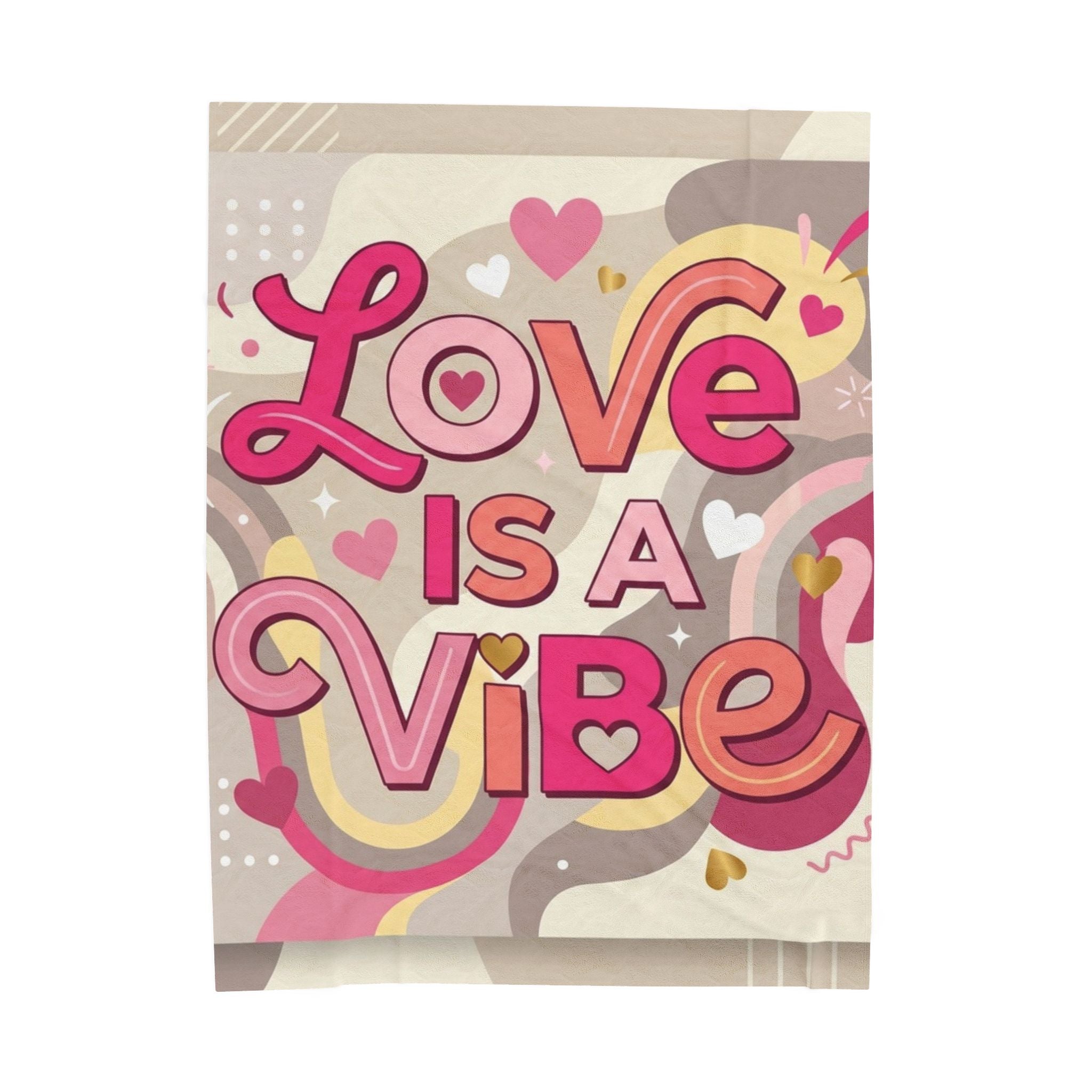 Love Is A Vibe – Plush Velveteen Blanket