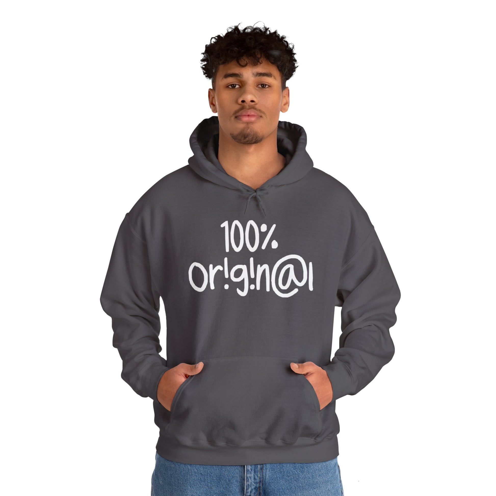 "100% Or!g!n@l" - Unisex Heavy Blend™ Hooded Sweatshirt - Creatively Designed Shop