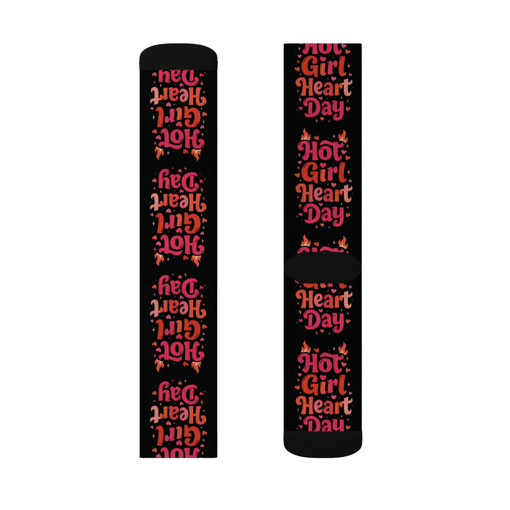 Hot Girl Heart Day Socks