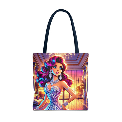 "Elegance Suits Me" (Purple) - Tote Bag (AOP)