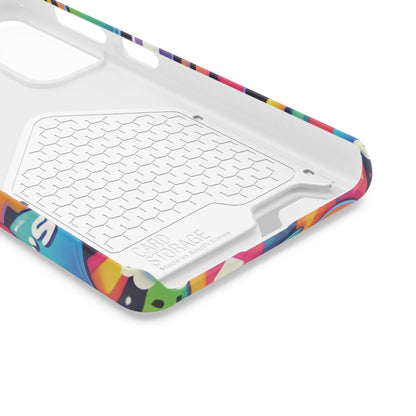 "Text Bubbles" - Phone Case With Card Holder - Creatively Designed Shop