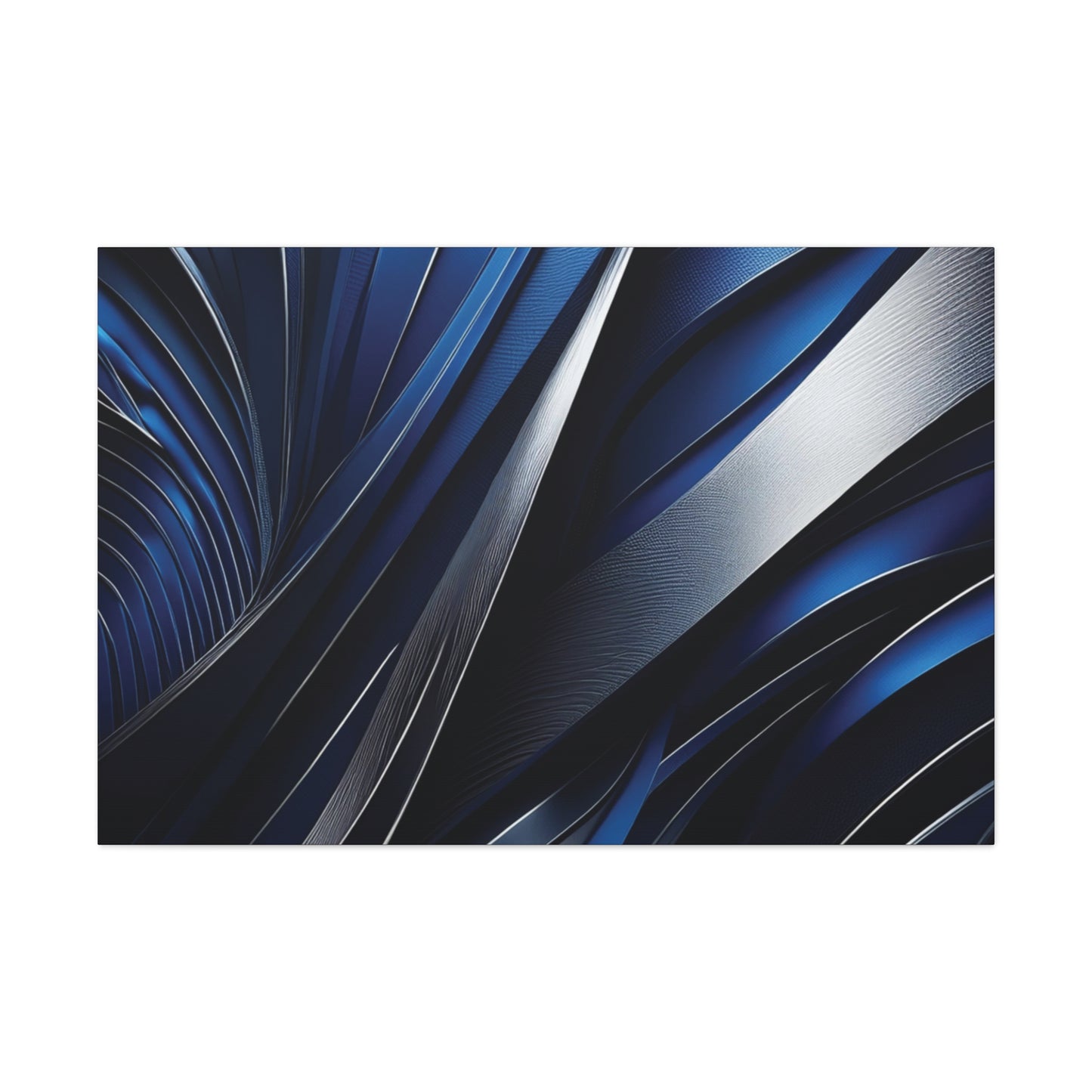 Abstract Blue & Silver - Canvas Gallery Wraps