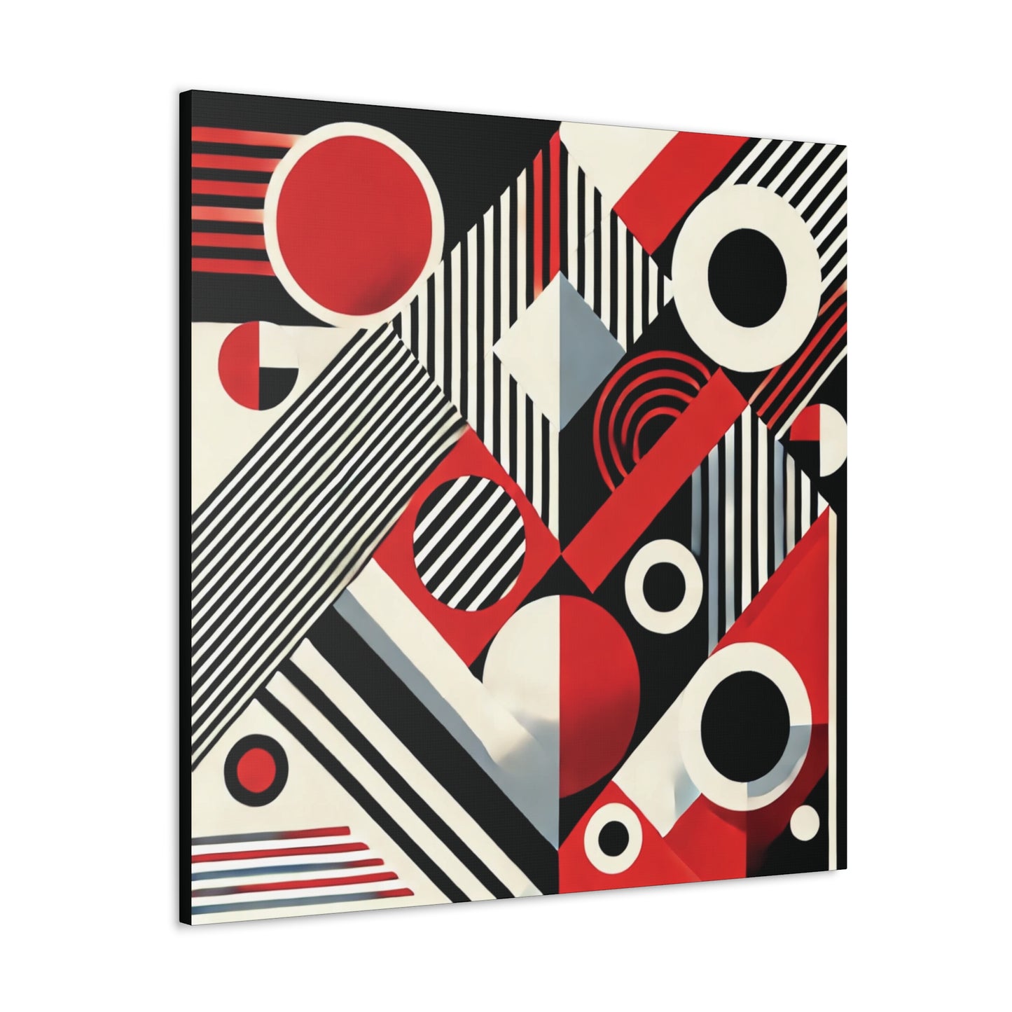 Red, Black & White Abstract - Canvas Gallery Wraps