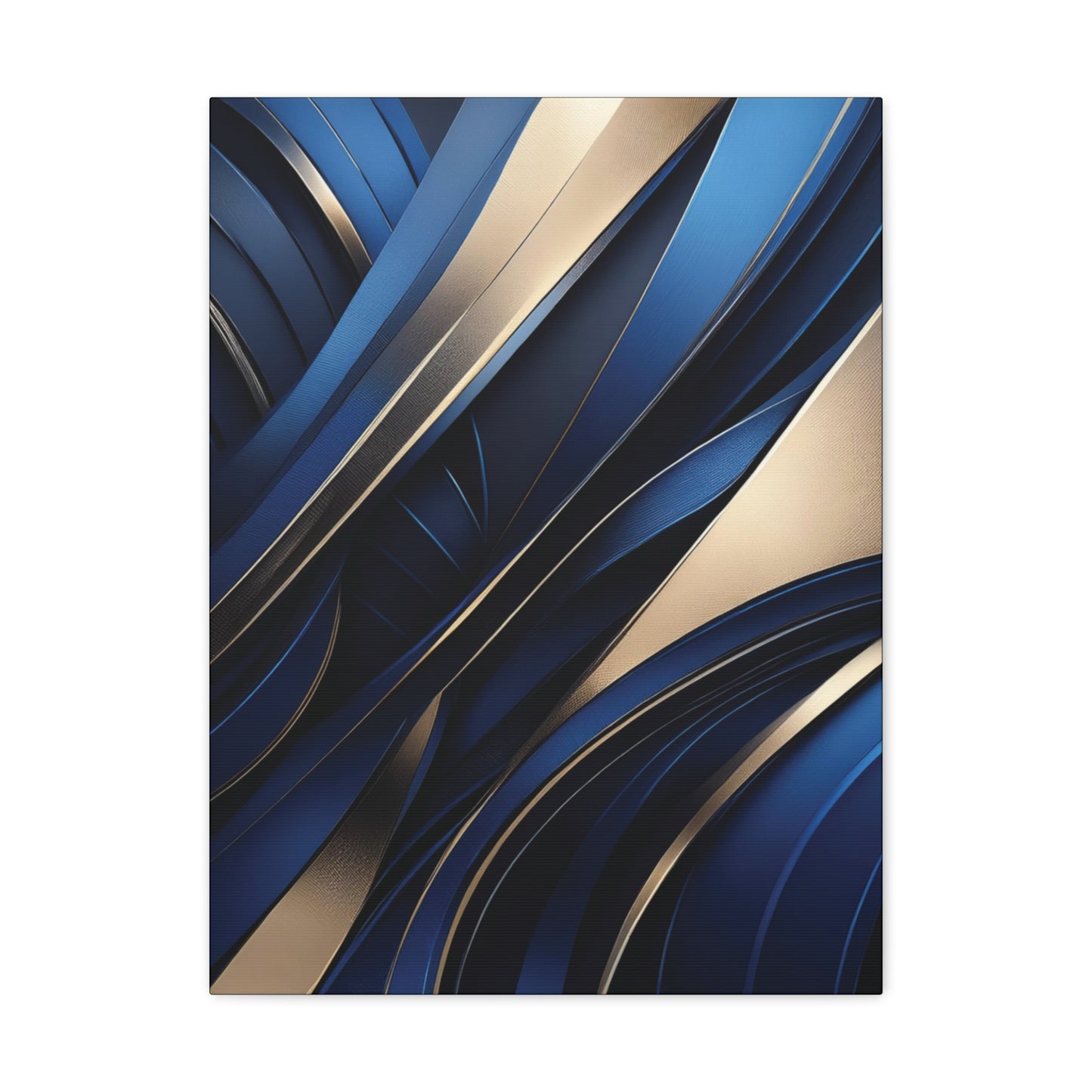 Abstract Blue & Gold - Canvas Gallery Wraps