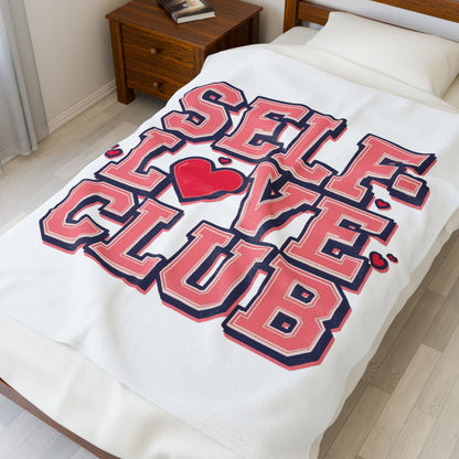 Self-Love Club – Plush Velveteen Blanket