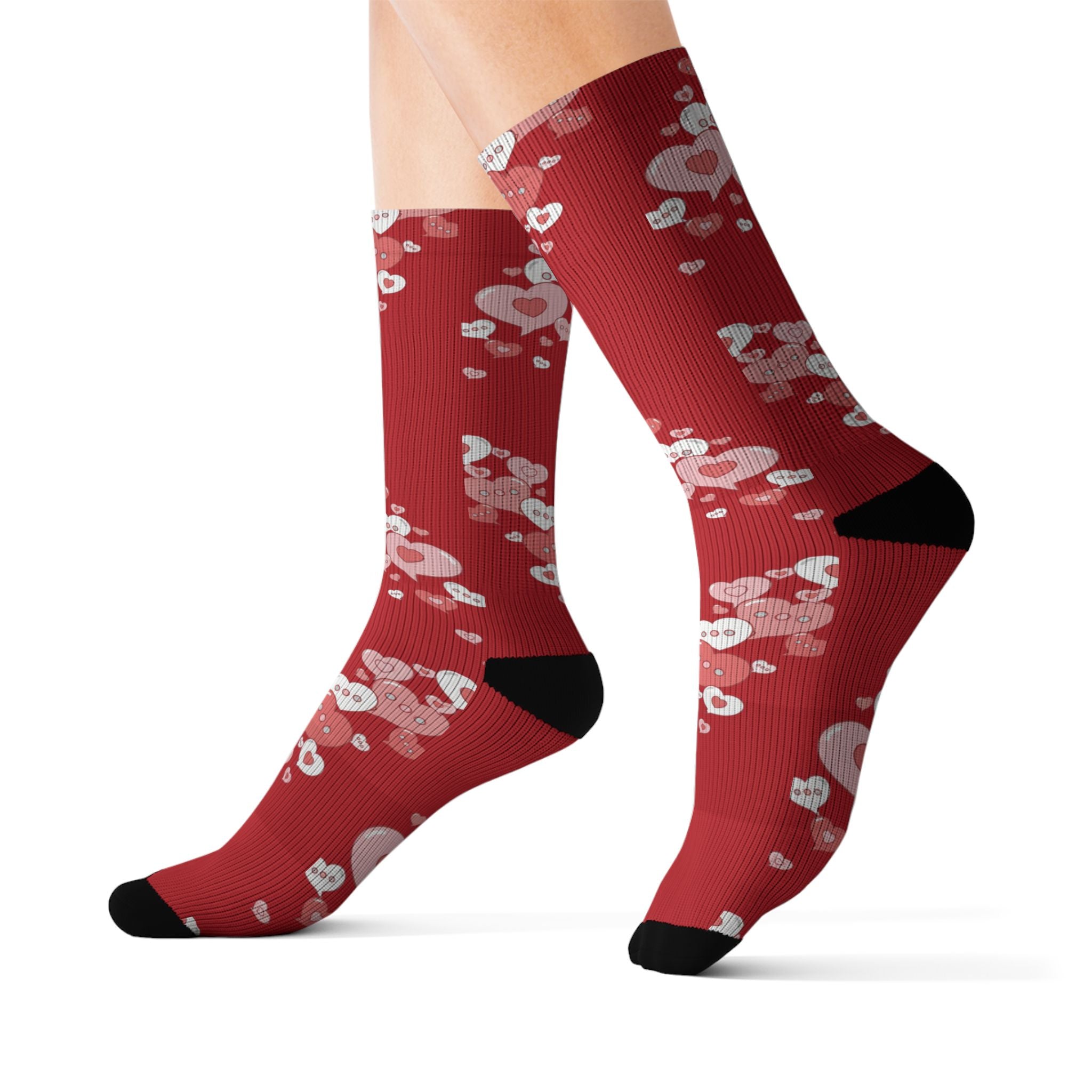 Conversation Bubble Hearts Socks