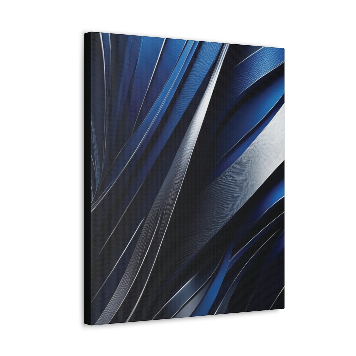 Abstract Blue & Silver - Canvas Gallery Wraps