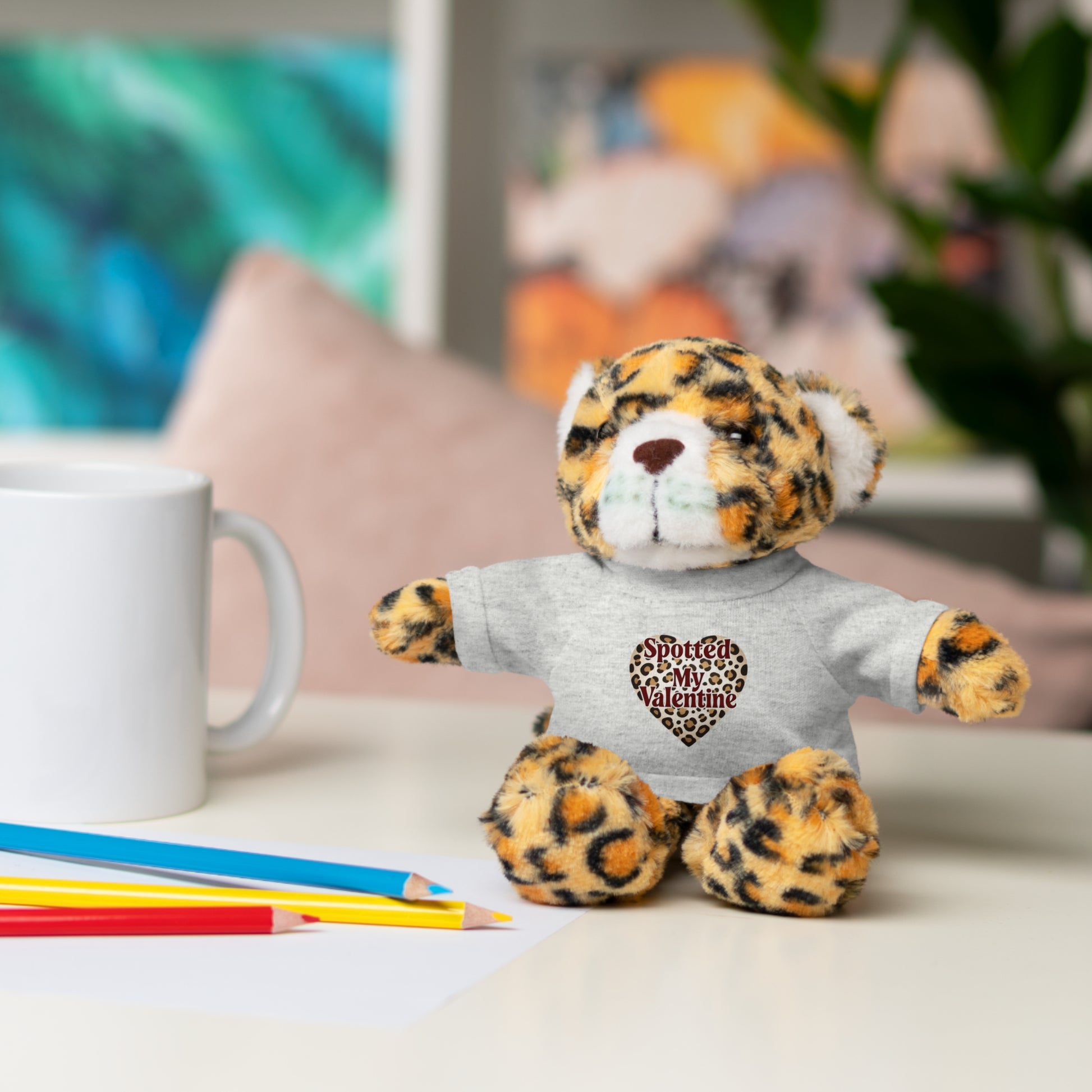 'Spotted My Valentine' - Stuffed Jaquar with Tee - Creatively Designed Shop
