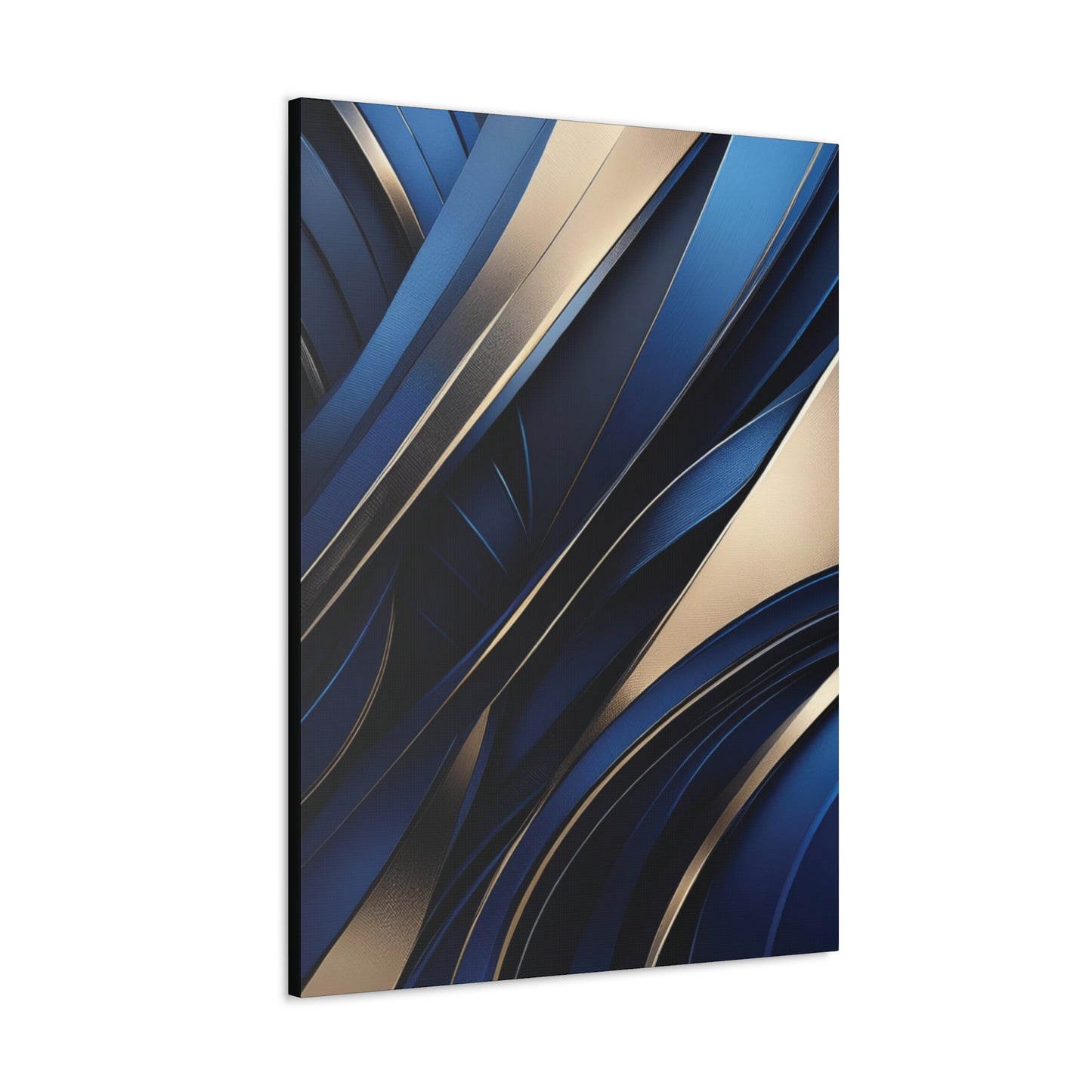 Abstract Blue & Gold - Canvas Gallery Wraps