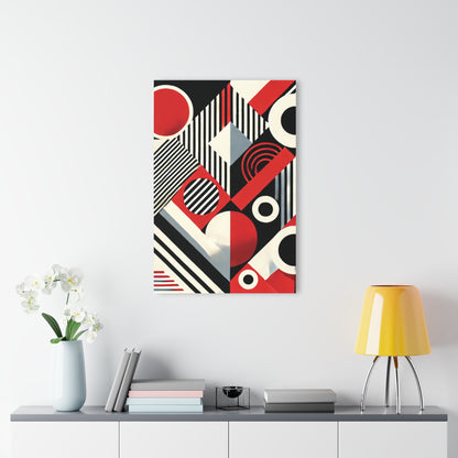 Red, Black & White Abstract - Acrylic Prints (French Cleat Hanging)