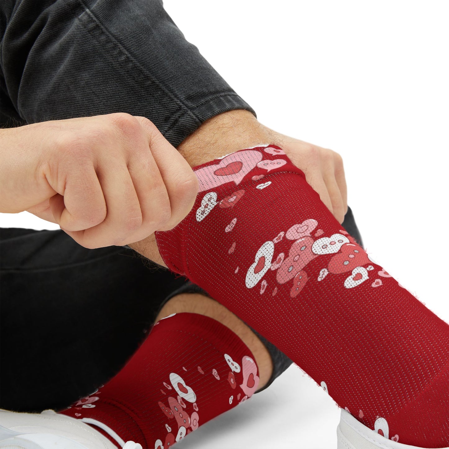 Conversation Bubble Hearts Socks