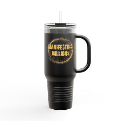"Manifesting Millions" - Insulated Travel Mug, 40oz
