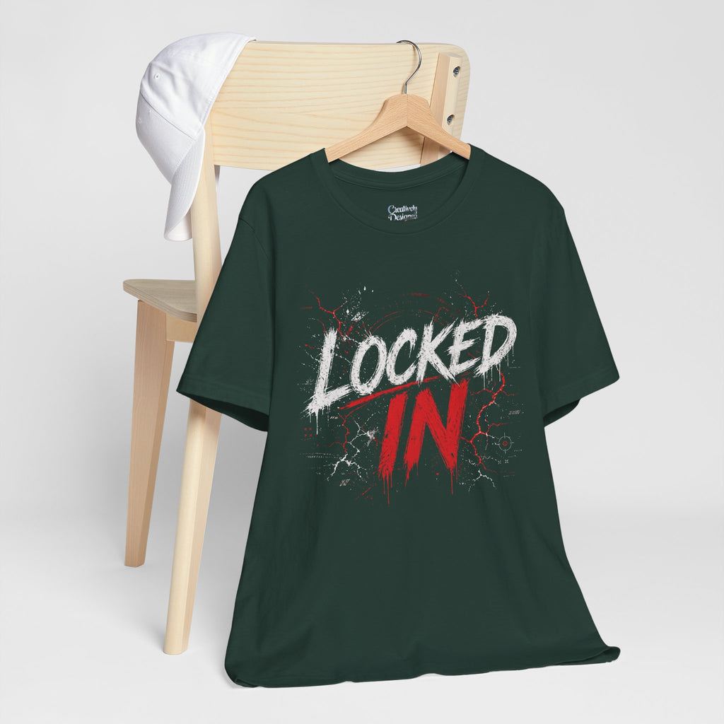 Locked In (Red) - Jersey Short Sleeve Tee