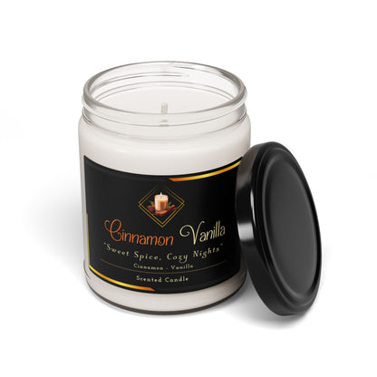 Cinnamon Vanilla - Scented Soy Candle, 9oz