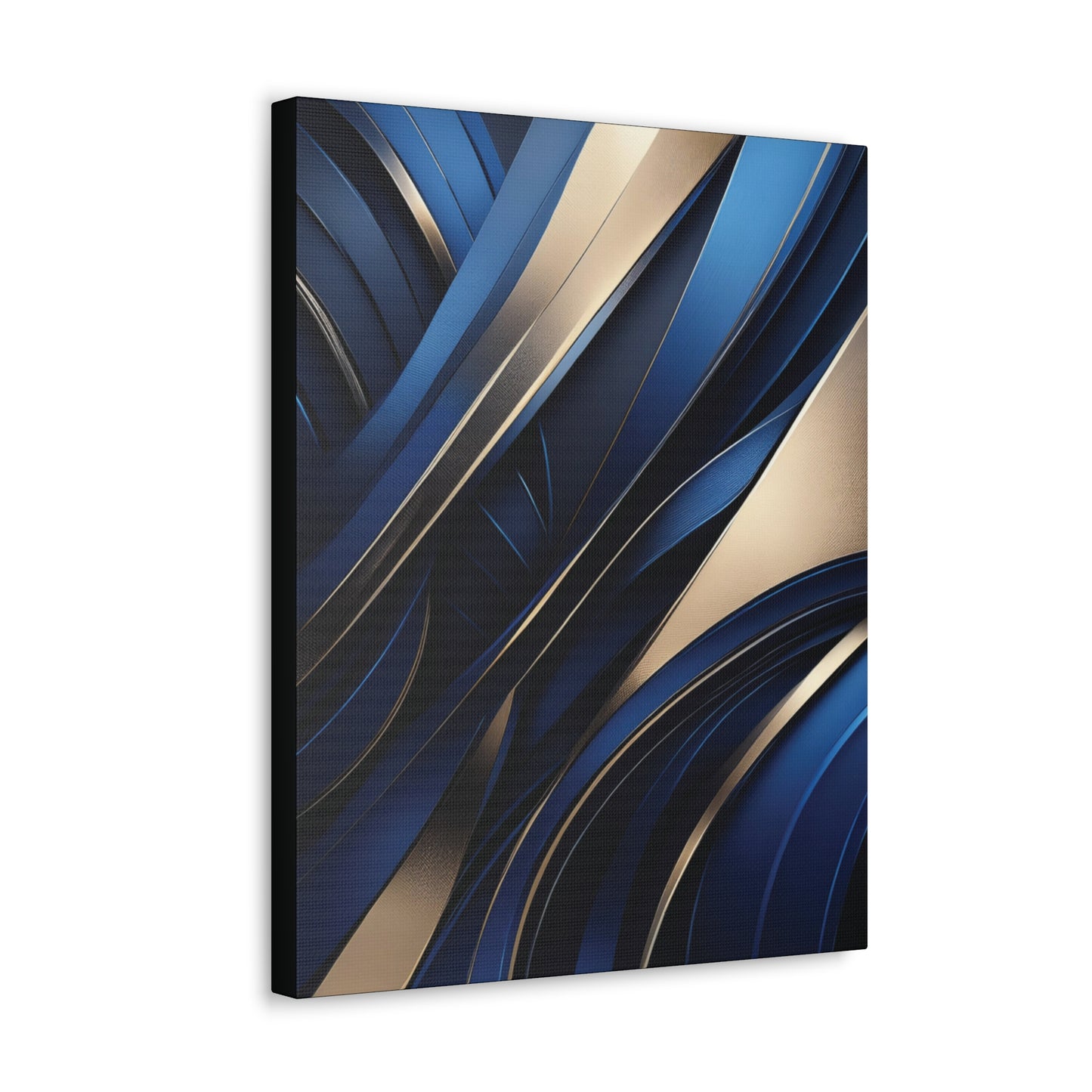 Abstract Blue & Gold - Canvas Gallery Wraps