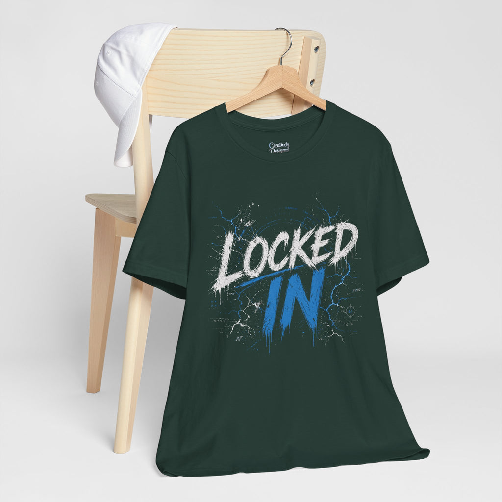 Locked In (Blue) - Jersey Short Sleeve Tee