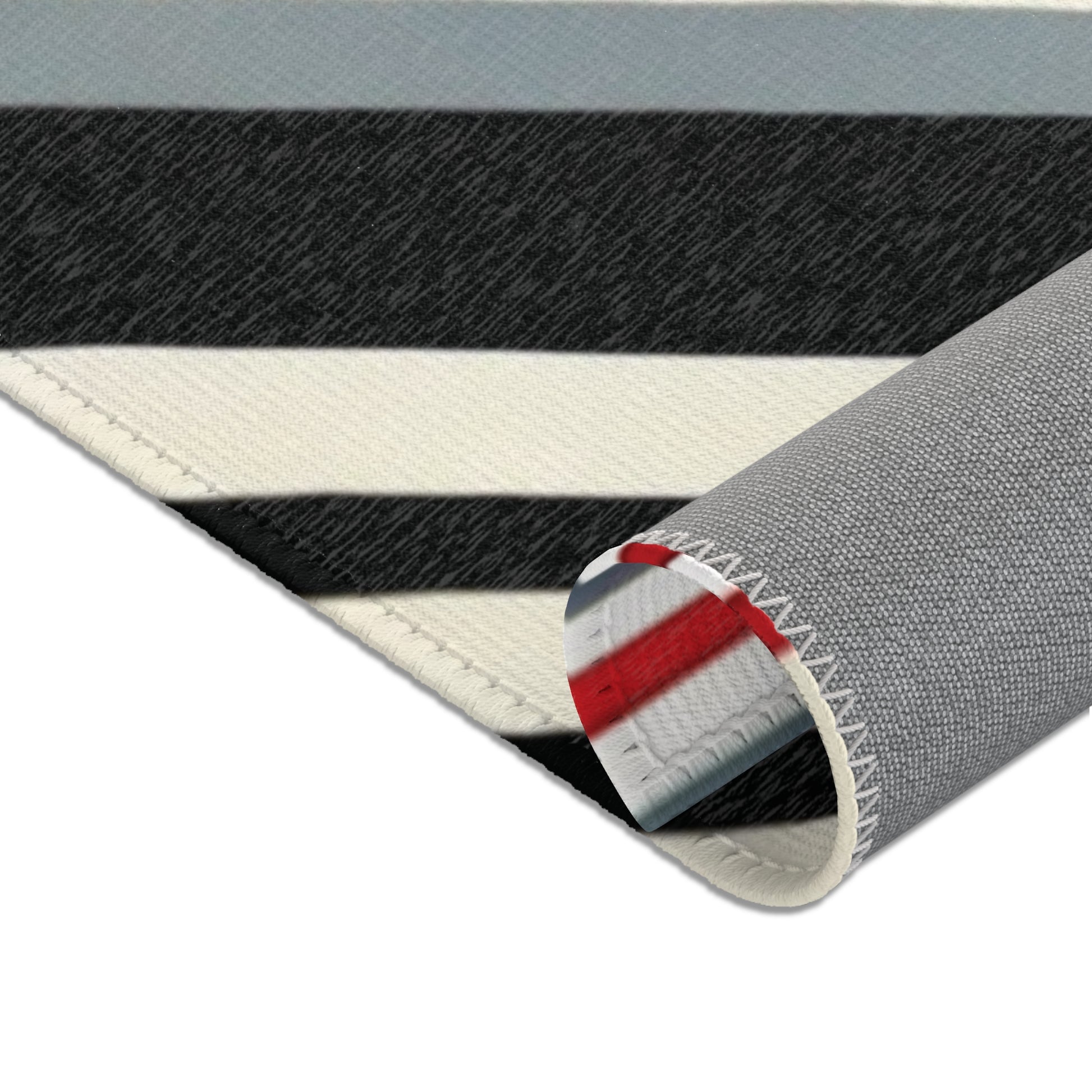 Red, Black & White Abstract - Area Rugs - Creatively Designed Shop
