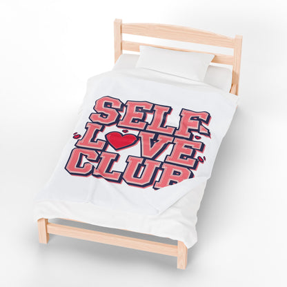 Self-Love Club – Plush Velveteen Blanket