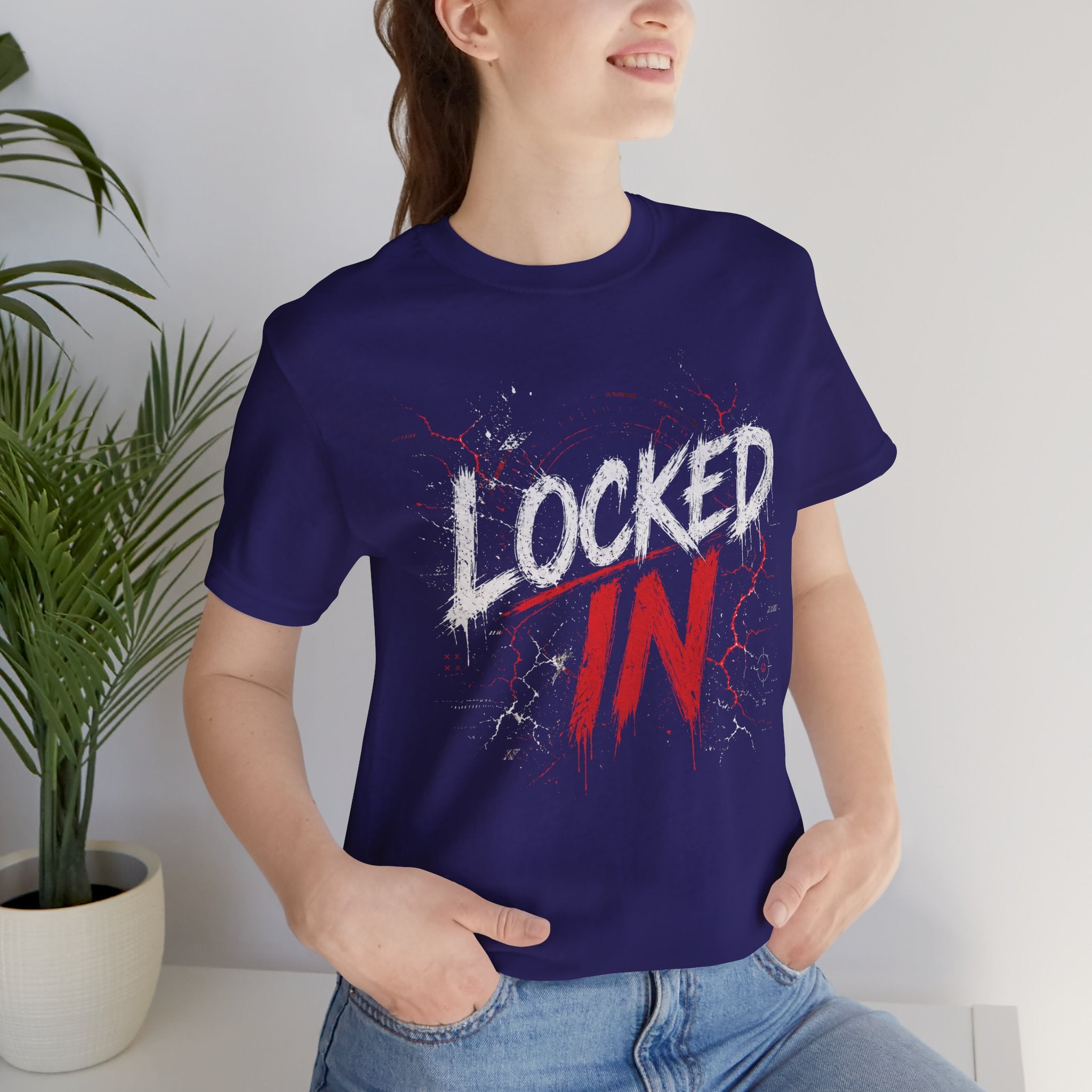 Locked In (Red) - Jersey Short Sleeve Tee
