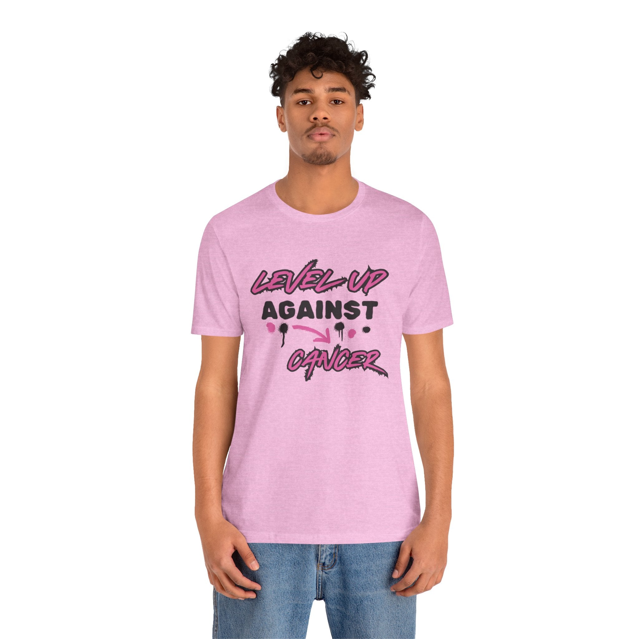 Level Up Against Cancer - Unisex Jersey Short Sleeve Tee