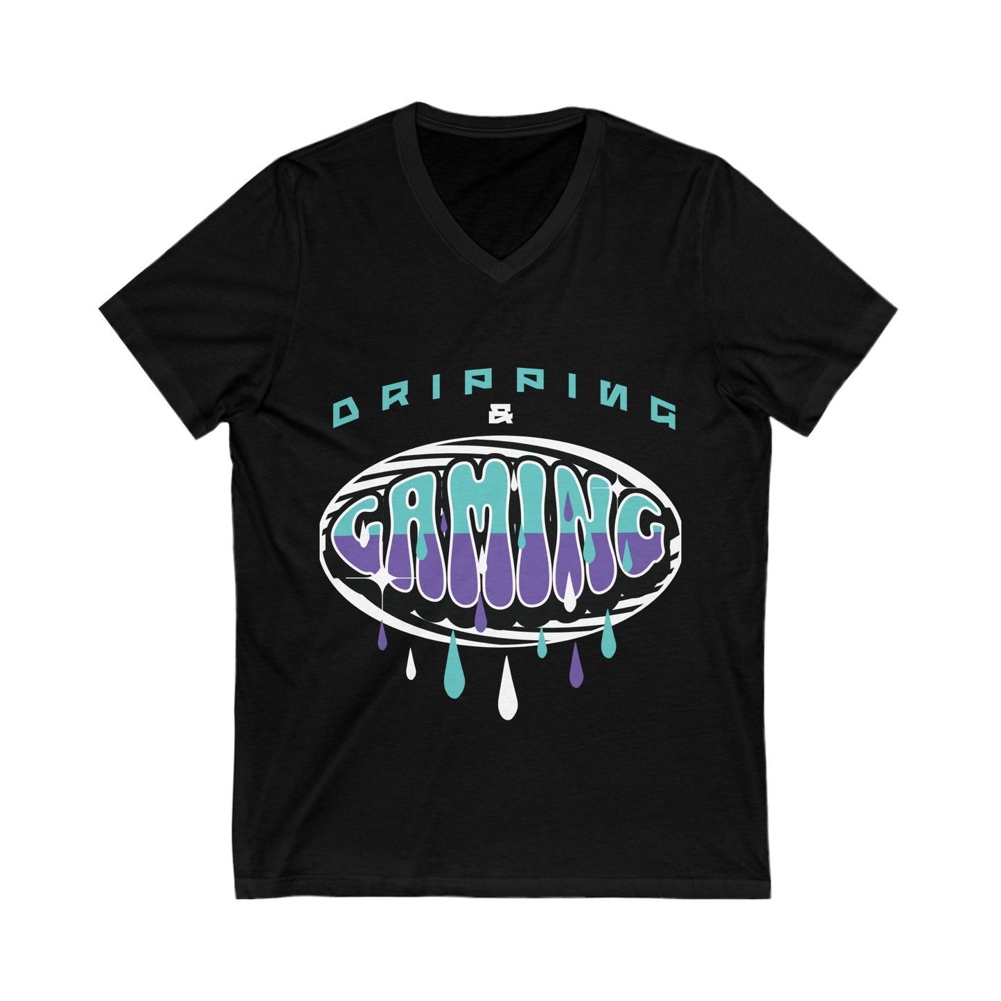 Dripping & Gaming - Unisex Jersey Short Sleeve V-Neck Tee