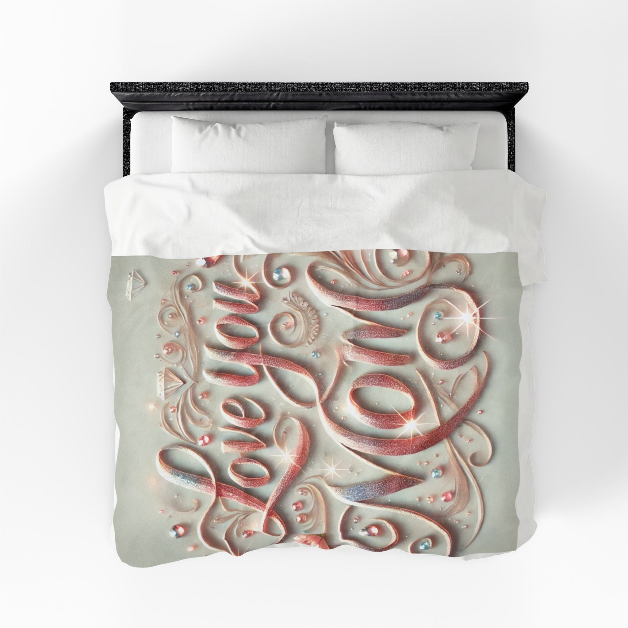 Love You Mom - Velveteen Plush Blanket
