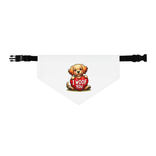 I Woof You - Pet Bandana Collar - Creatively Designed Shop