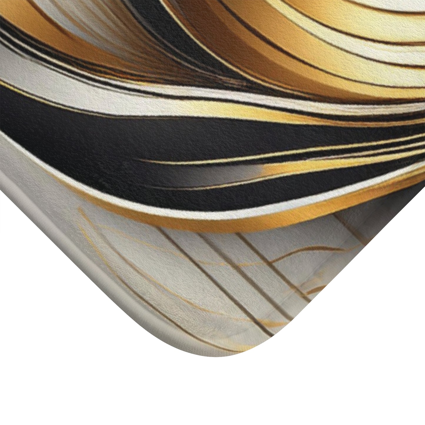 Gold Art Swirl - Bath Mat