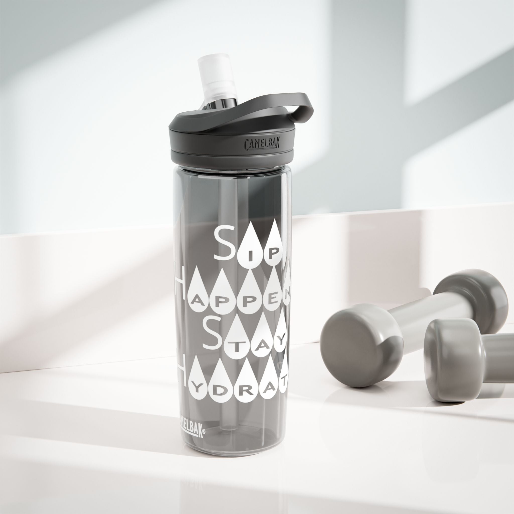 "Sip Happens, Stay Hydrated" - CamelBak Eddy®  Water Bottle, 20oz\25oz