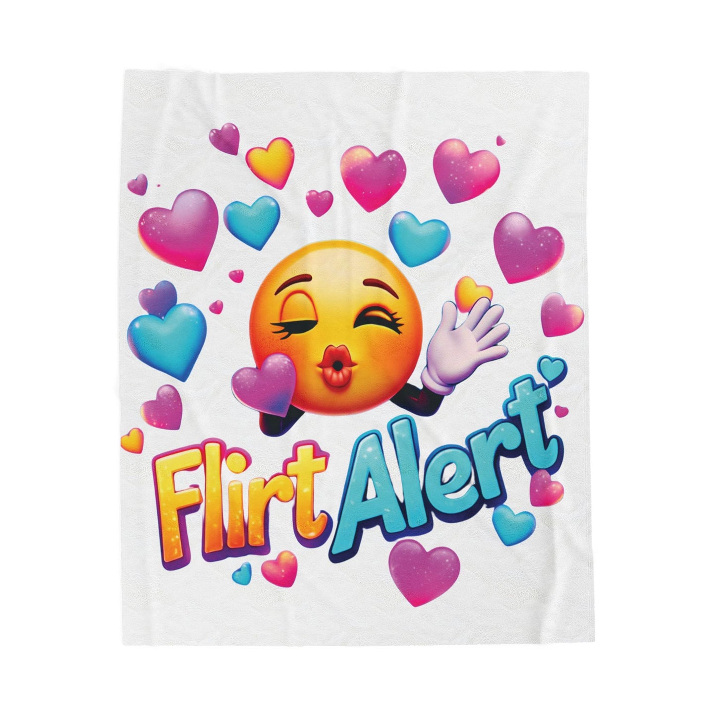 Flirt Alert - Velveteen Plush Blanket