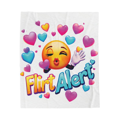 Flirt Alert - Velveteen Plush Blanket