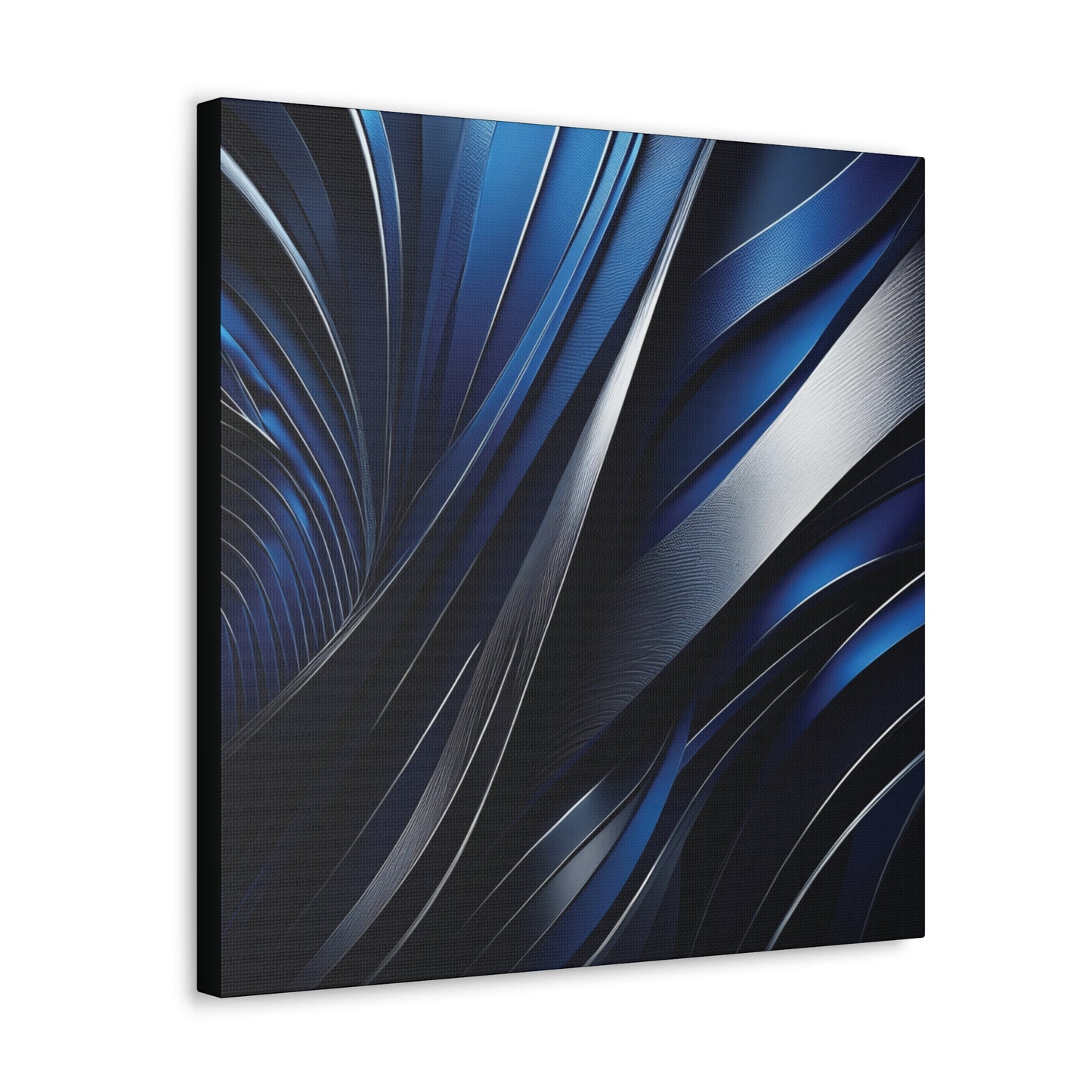 Abstract Blue & Silver - Canvas Gallery Wraps