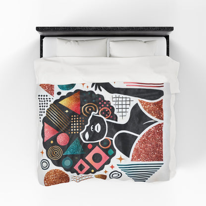 Crowned in Confidence – Plush Velveteen Blanket