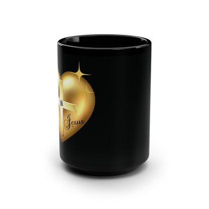 Love Like Jesus - Black Mug, 15oz