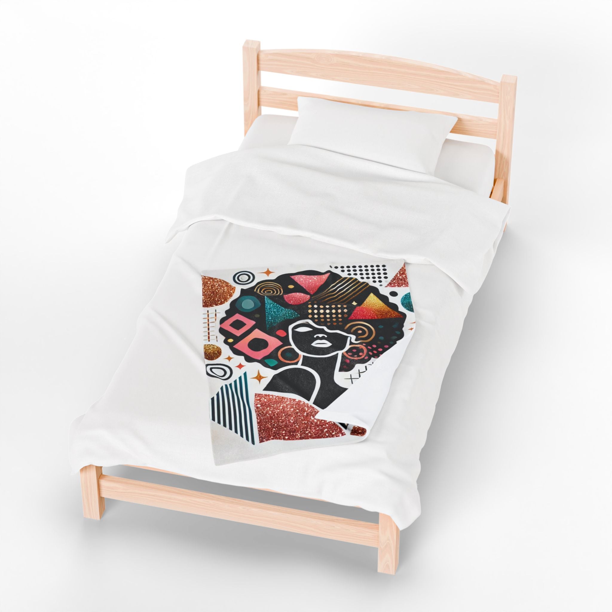 Crowned in Confidence – Plush Velveteen Blanket