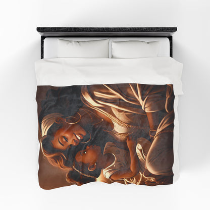 A Mother's Love - Velveteen Plush Blanket