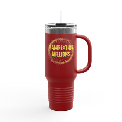 "Manifesting Millions" - Insulated Travel Mug, 40oz
