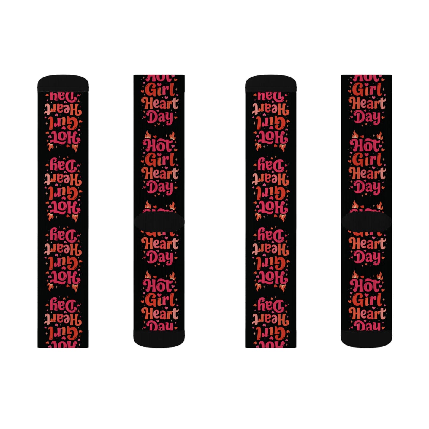 Hot Girl Heart Day Socks