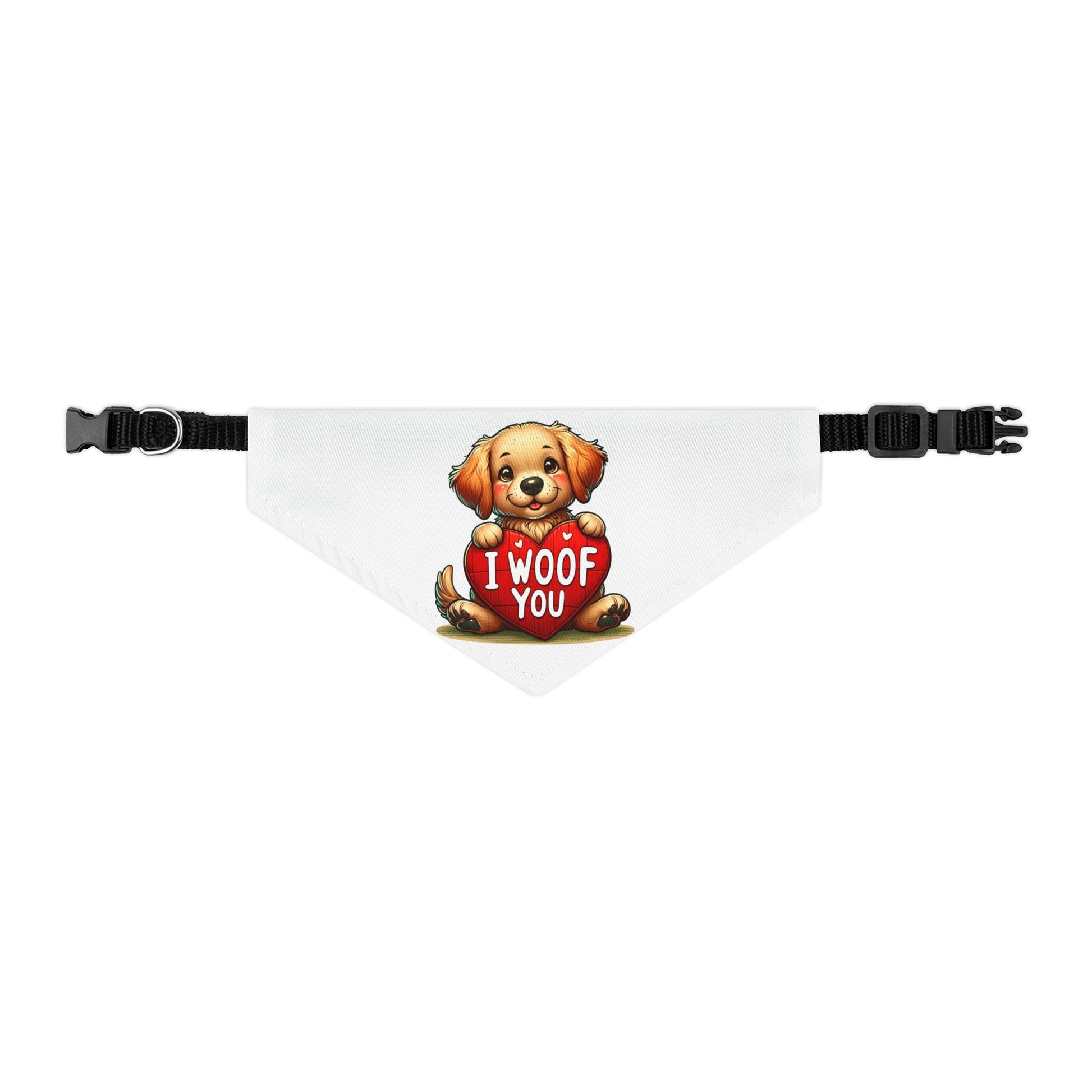 I Woof You - Pet Bandana Collar - Creatively Designed Shop
