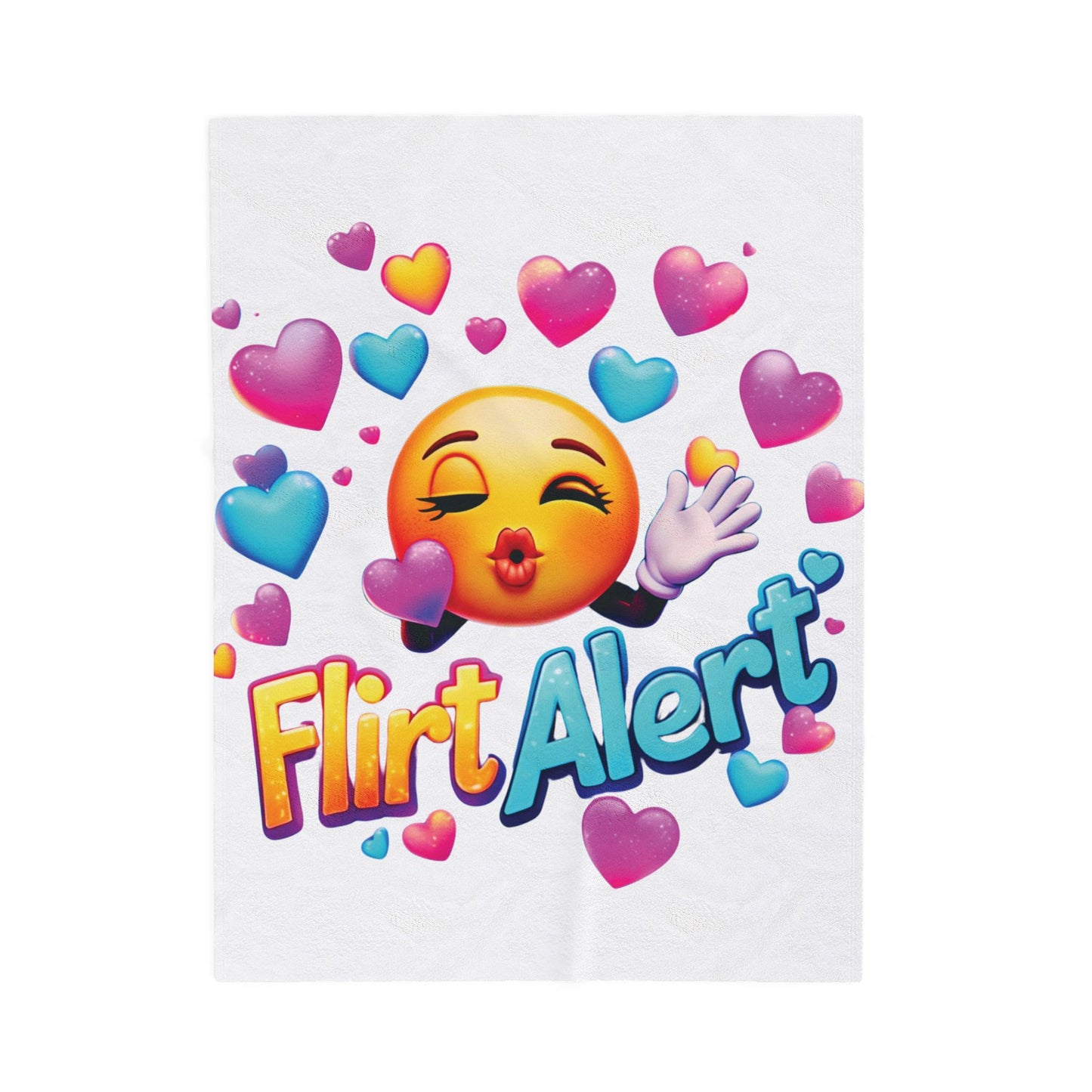 Flirt Alert - Velveteen Plush Blanket