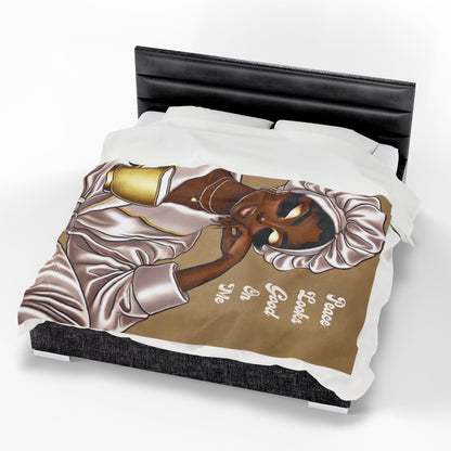 Peace Looks Good On Me - Velveteen Plush Blanket