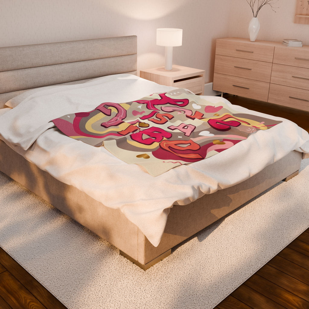 Love Is A Vibe – Plush Velveteen Blanket