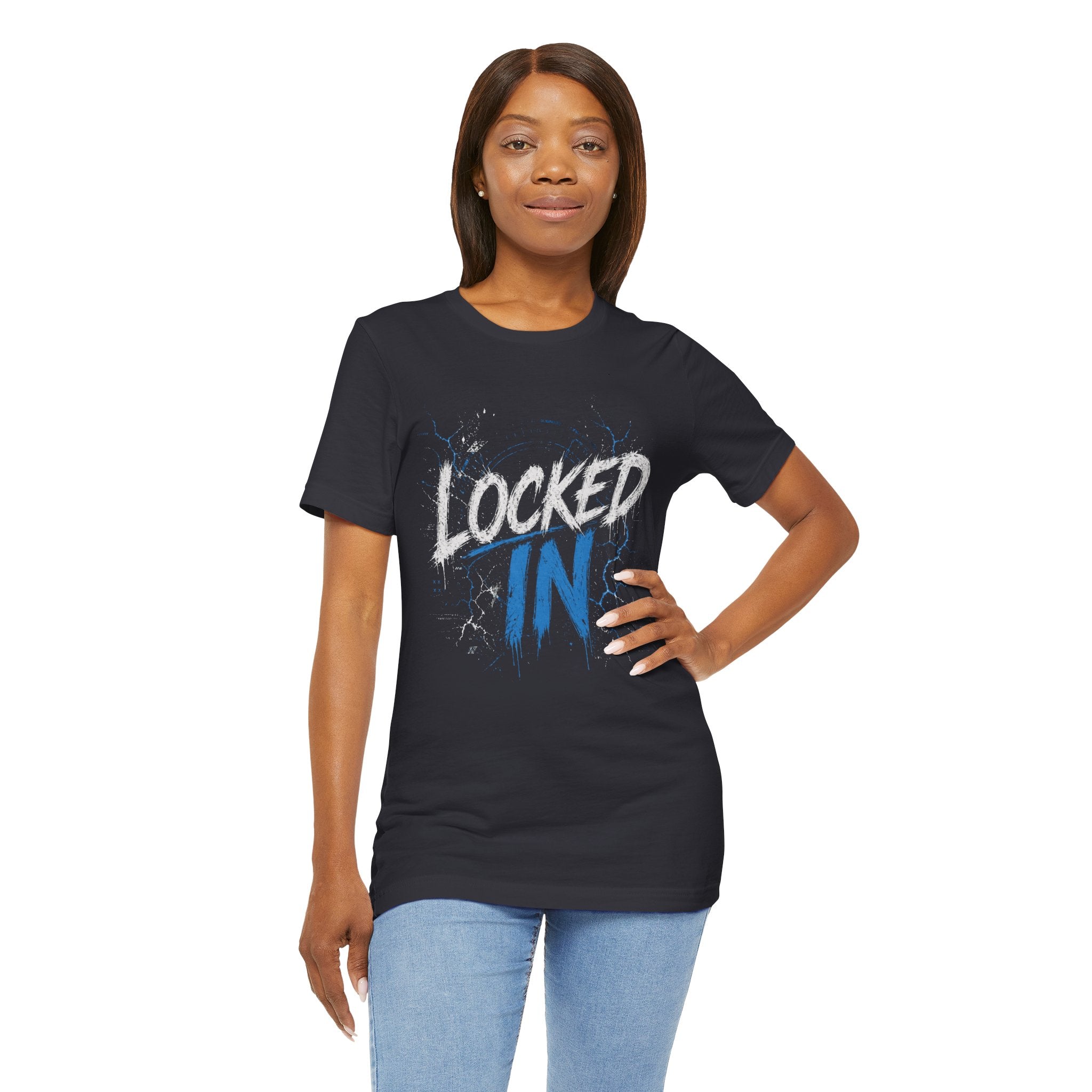 Locked In (Blue) - Jersey Short Sleeve Tee