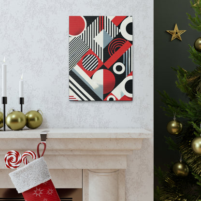 Red, Black & White Abstract - Canvas Gallery Wraps