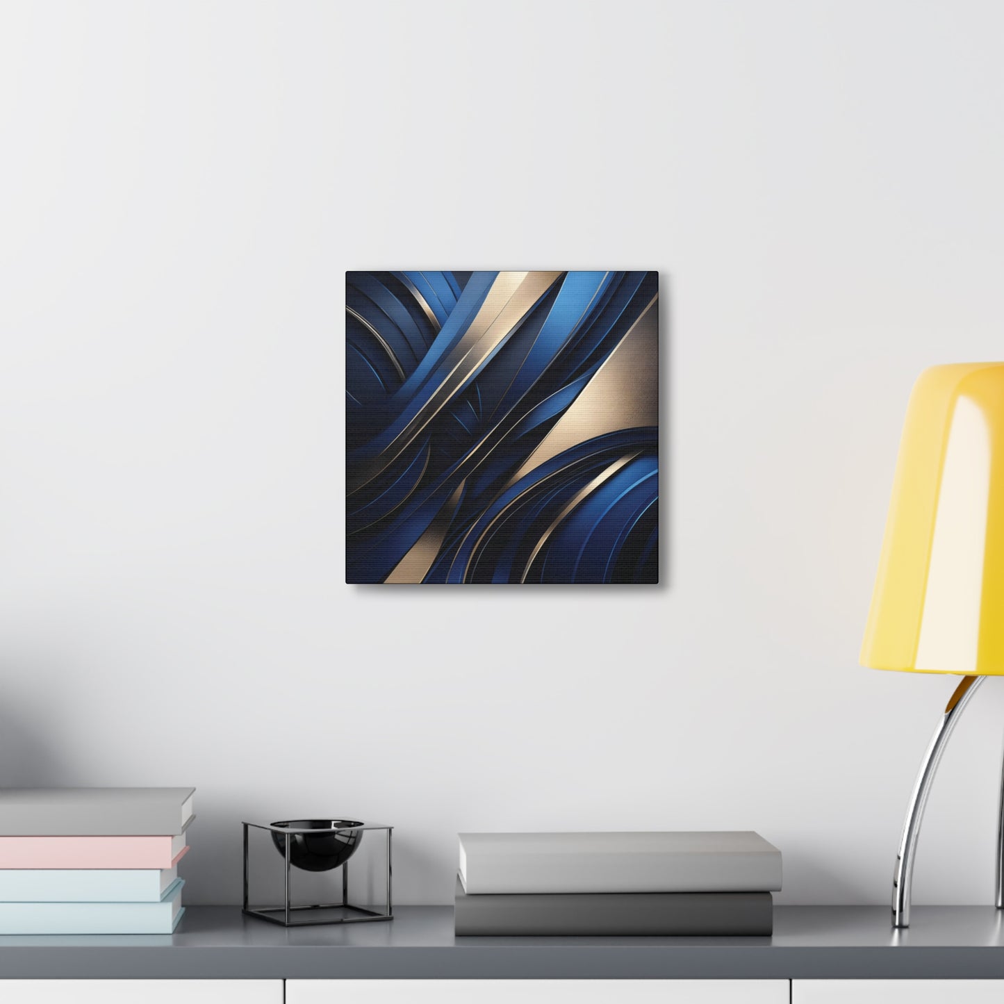 Abstract Blue & Gold - Canvas Gallery Wraps